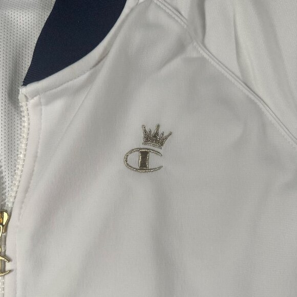 Champion Track Jacket Womens Large White Life Crown C Logo Full Zip Track Jacket - Picture 4 of 16